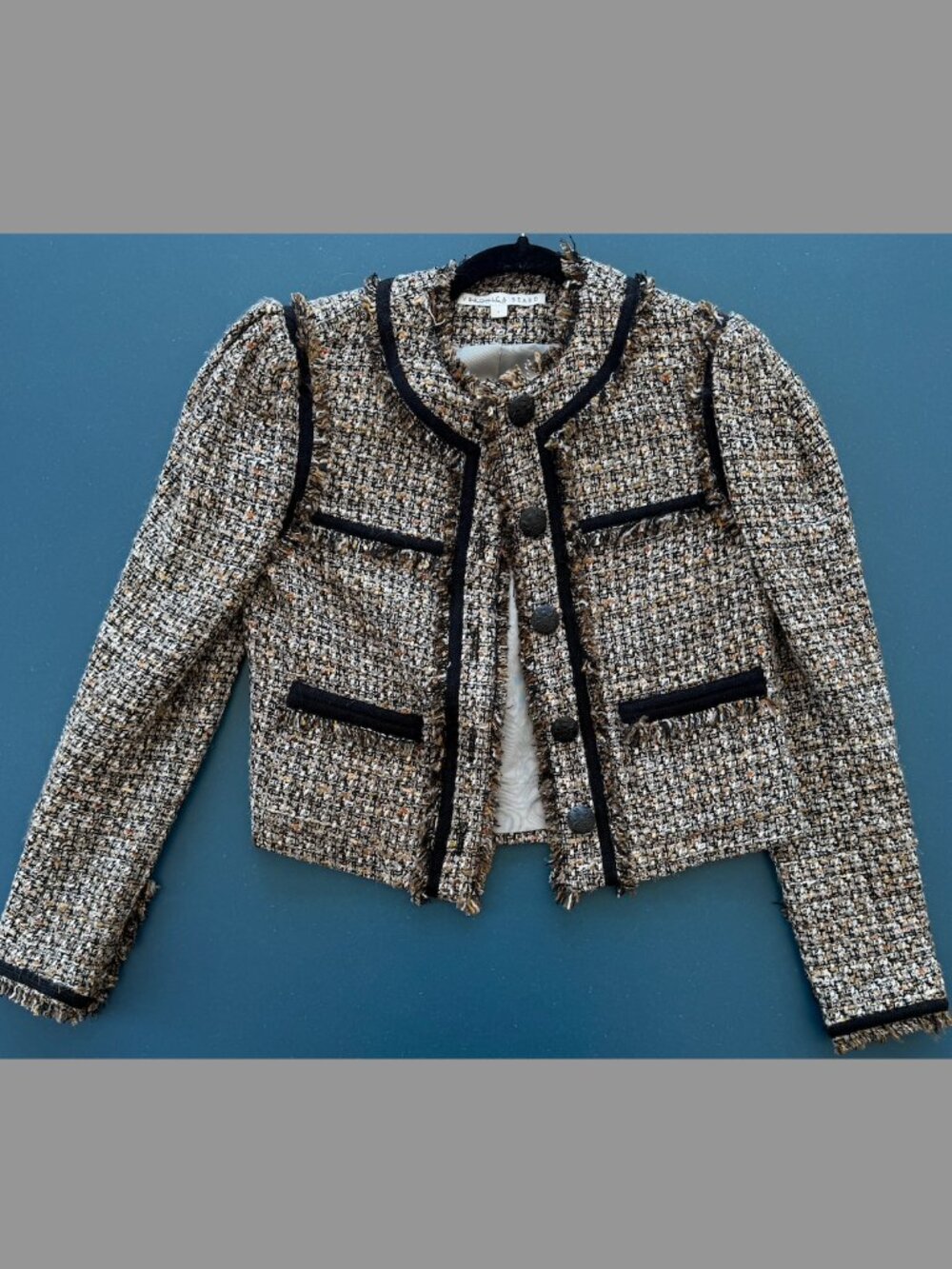 Multicolored Veronica Brand Cropped Blazer | US 4